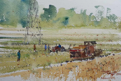 斯里兰卡水彩画家——Sanjeewee Senevirathna作品欣赏
