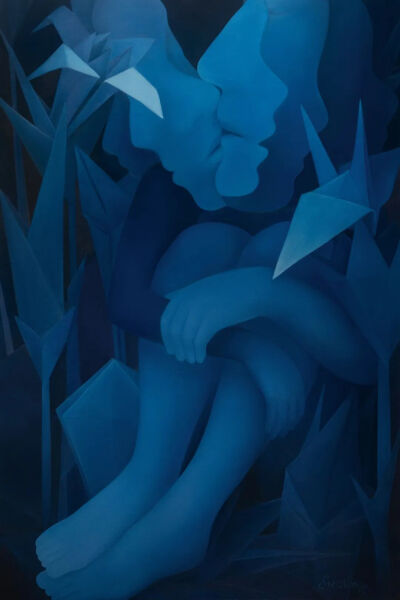 《二月：我们》，布面油画，150 × 100 cm，2025© Ellen Sheidlin. All rights reserved. Courtesy of the artist.