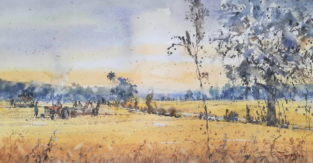 斯里兰卡水彩画家——Sanjeewee Senevirathna作品欣赏
