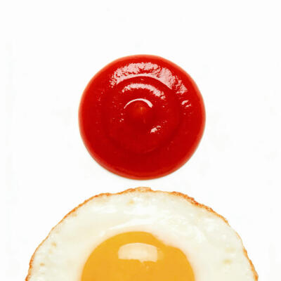 荷包蛋番茄酱白底头像