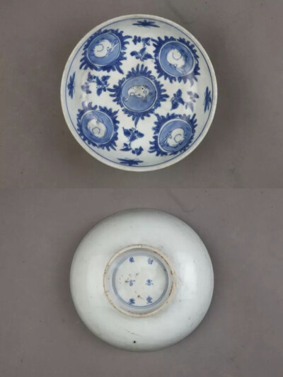 清康熙  青花动物纹盘及白云堂依古制款
北京故宫博物院藏
