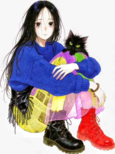 干物女的穿搭日记|用一件软糯毛衣把自己包裹成猫咪的窝#服设#ootd#私服穿搭#毛衣#立绘