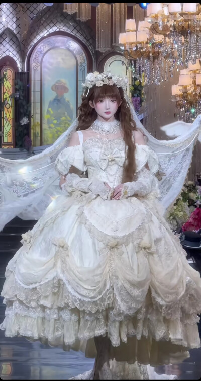 小鸟衔起头纱