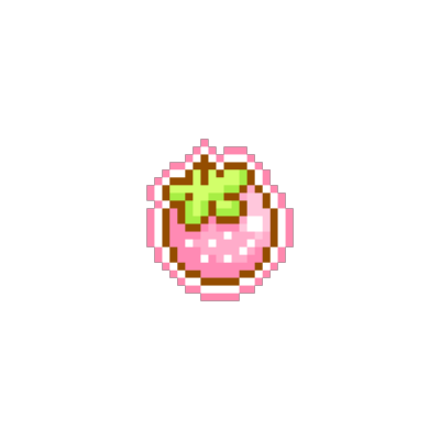 像素粉草莓透明底png素材临摹（翻新版）
画师本人
