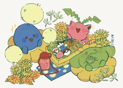 毽子棉一家的野餐