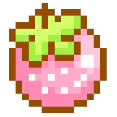 像素粉草莓透明底png素材临摹（翻新版）
画师本人