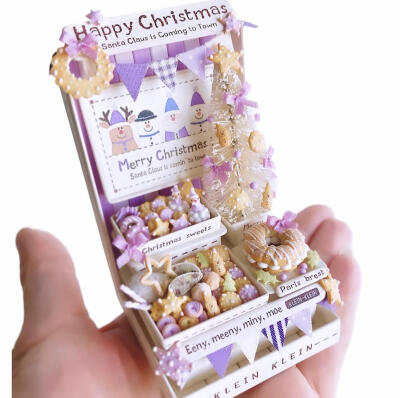 手作糖果屋、甜品店
用粘土制作的微型糖果点心铺，逼真又精美可爱
原日本手作艺术家ig@_kleon_klein_