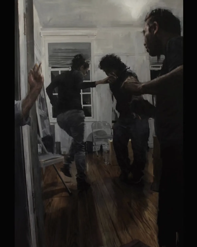 塔利亚·亚涅斯是一位活跃于当代具象绘画领域的艺术家，以融合写实肖像与“数字失真感”的独特绘画语言而受到关注。她的作品建立在扎实的人物造型基础之上，但通过有意识地破坏图像的完整性，形成强烈的视觉辨识度。