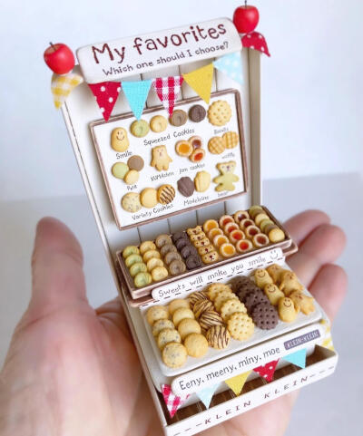 手作糖果屋、甜品店
用粘土制作的微型糖果点心铺，逼真又精美可爱
原日本手作艺术家ig@_kleon_klein_