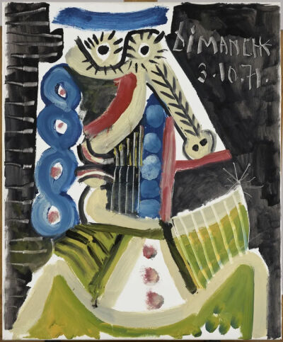 Pablo Picasso《星期日》
 (Sunday)，1971。
