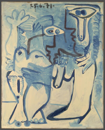 Pablo Picasso《情侣》
（Couple），1970-1971。
