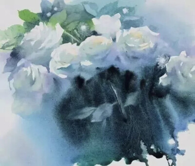 金莉笔下的水彩花卉色彩清新、格调高雅。多姿多彩的花朵、自由流动的水色、氤氲朦胧的气氛，令人过目难忘、心生欢喜。