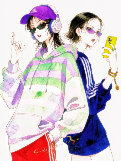 和怨种闺蜜的穿搭|与你分享过的青春，不比恋爱少半分。
#闺蜜穿搭#服设 #私服 #ootd #怨种闺蜜