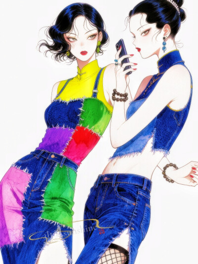 和怨种闺蜜的穿搭|与你分享过的青春，不比恋爱少半分。
#闺蜜穿搭#服设 #私服 #ootd #怨种闺蜜