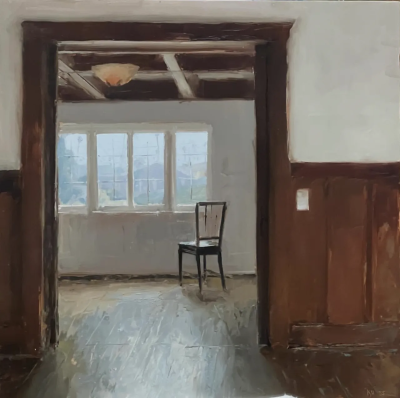 肯尼·哈里斯是一位美国当代具象画家，以富有力量感的笔触与厚重油彩的人物绘画而受到关注。他的创作建立在扎实的写实基础之上，同时融入更为直接和表现性的绘画方式，使作品在结构严谨与情绪表达之间形成张力。