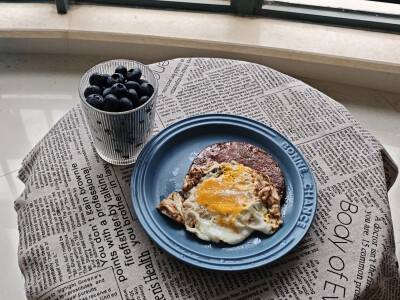 12.30 蓝莓 牛排 煎蛋