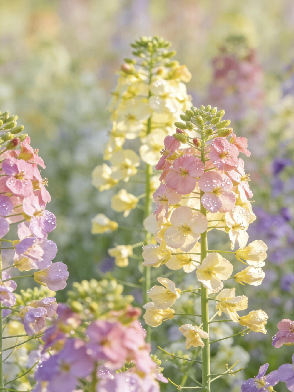 彩色油菜花