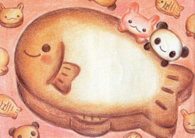 可爱萌物古早味便签素材