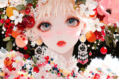 超爱的画风少女图 日本画师插画 洋裙 洛丽塔风 华丽
禁止商用 二改 自己收藏美图 华丽风