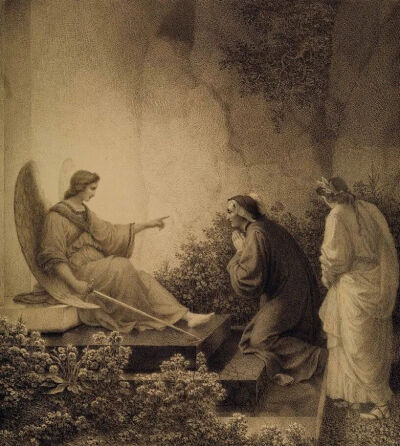 ▲油画《但丁在净界之门前》（19世纪）意大利浪漫主义画家弗朗西斯科-斯卡拉穆扎 作