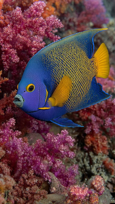 海底万花筒：珊瑚礁与精灵鱼群的静谧对话
