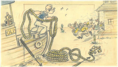 埃尔克·西格尔（EC Segar）《大力水手》的彩色分镜稿