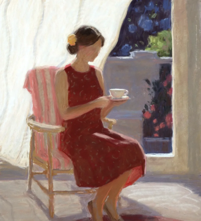 莉娜·里沃是一位俄罗斯当代色粉与油画画家，现居葡萄牙，以其充满光感和诗意的绘画风格而受到广泛关注。她的作品多描绘日常生活场景、花卉、静物以及户外风景，尤其善于通过色彩与光影表现温暖而抒情的氛围，透露出…