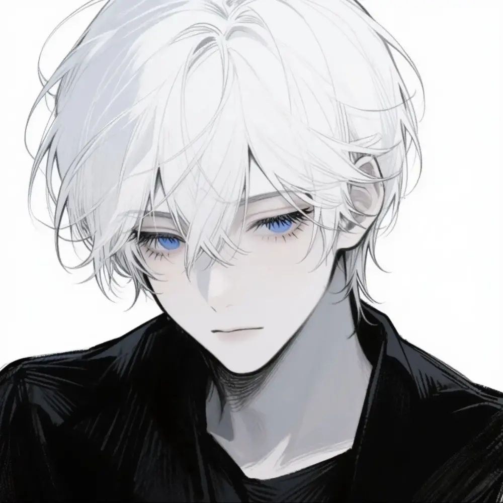 黑白动漫男头