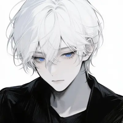 黑白动漫男头