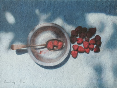 英国艺术家Andrejs Dinvalds （安德烈•丁瓦尔兹） 1970年出生于拉脱维亚里加，曾在波罗地海的媒体公司承担过多个电视频道的视觉设计工作。Andrejs画的通常都是非常简单常见的器皿，水果或者鲜花，多以俯视的角度，…