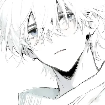 黑白动漫男头