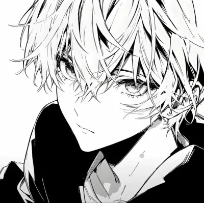 黑白动漫男头