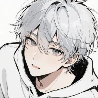黑白动漫男头