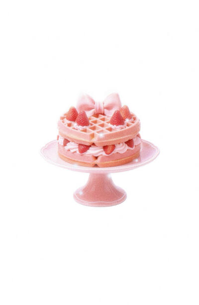 梦幻草莓甜品白底头像