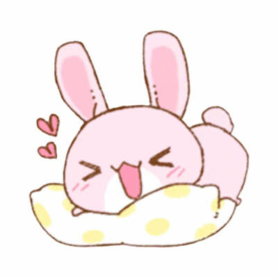 可爱粉兔子表情包