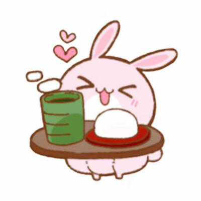 可爱粉兔子表情包