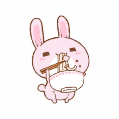 可爱粉兔子表情包