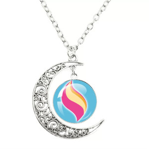 宝可梦mega进化石月亮项链