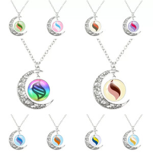 宝可梦mega进化石月亮项链