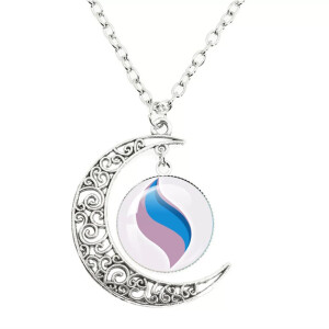 宝可梦mega进化石月亮项链