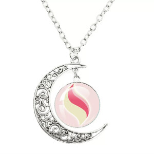 宝可梦mega进化石月亮项链