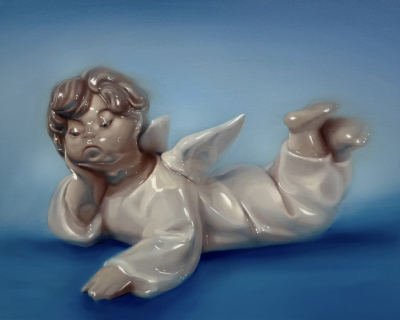 罗伯特·罗素（美国）的作品带有强烈的“概念写实主义”（Conceptual Realism）气质，一方面画工精细、写实风格明显，另一方面他用作品表达记忆、身份、欲望与真实性等主题。他经常以看似平凡或温馨的日常物品、瓷器…