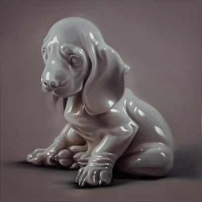 罗伯特·罗素（美国）的作品带有强烈的“概念写实主义”（Conceptual Realism）气质，一方面画工精细、写实风格明显，另一方面他用作品表达记忆、身份、欲望与真实性等主题。他经常以看似平凡或温馨的日常物品、瓷器…