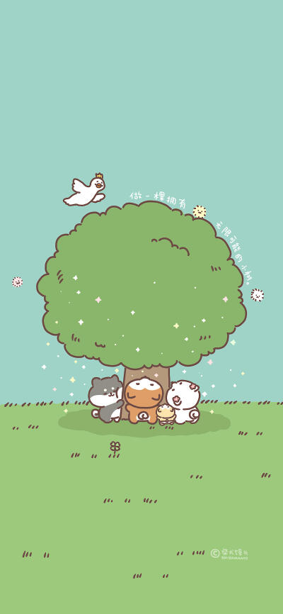 可爱插画风手机壁纸
画师小红地瓜 柴犬馒头SHIBAMANTO