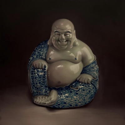 罗伯特·罗素（美国）的作品带有强烈的“概念写实主义”（Conceptual Realism）气质，一方面画工精细、写实风格明显，另一方面他用作品表达记忆、身份、欲望与真实性等主题。他经常以看似平凡或温馨的日常物品、瓷器…