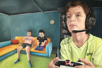 卡琳·内延胡伊斯是一位荷兰当代具象画家，以充满情绪张力与绘画质感的人物绘画而受到关注。她的创作建立在写实基础之上，同时强调笔触、材料与图像之间的关系，使作品在再现与表现之间形成鲜明张力。