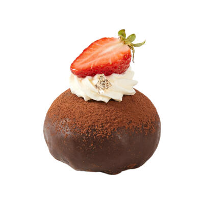 草莓巧克力球白底头像