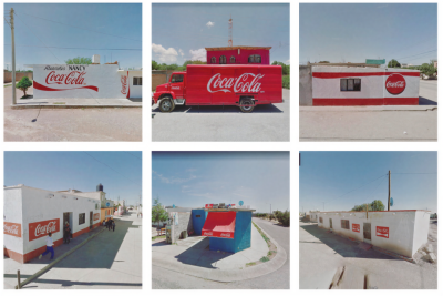 可口可乐矩阵，谷歌街景图像，2016-2020，Jacqui Kenny