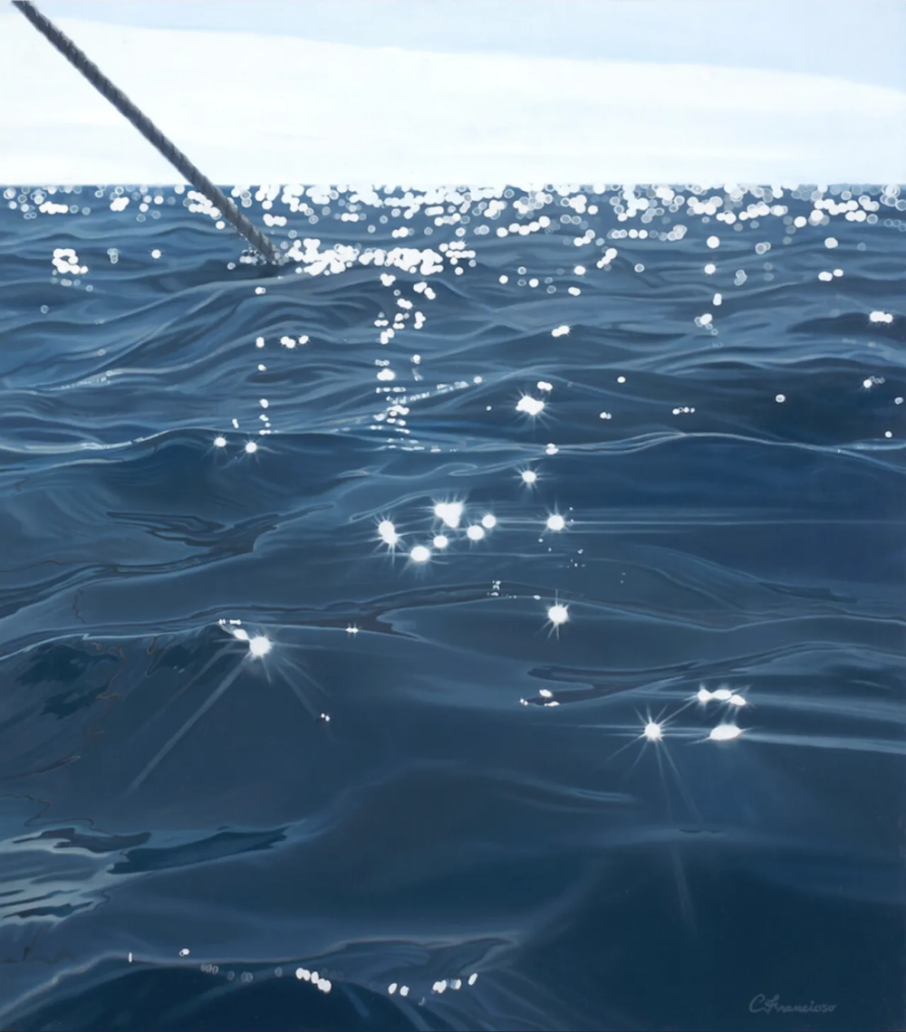 卡琳娜·弗朗西奥索是一位活跃于当代具象绘画领域的艺术家，以融合写实基础与柔和表现语言的人物绘画而受到关注。她的创作关注人物的情绪状态与内在感受，在结构与氛围之间建立细腻平衡。