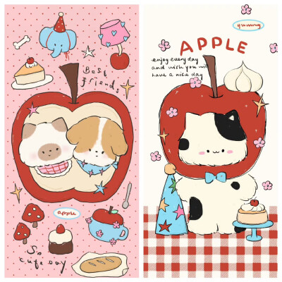 苹果复古动物壁纸